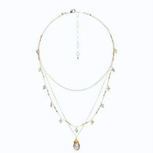 Abby layered tear drop necklace